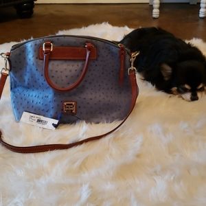 Dooney & Bourke Blue Ostrich Bag